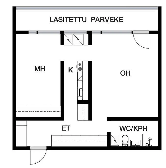 Scandinavian 2-Rooms Apartment City Center Helsinki