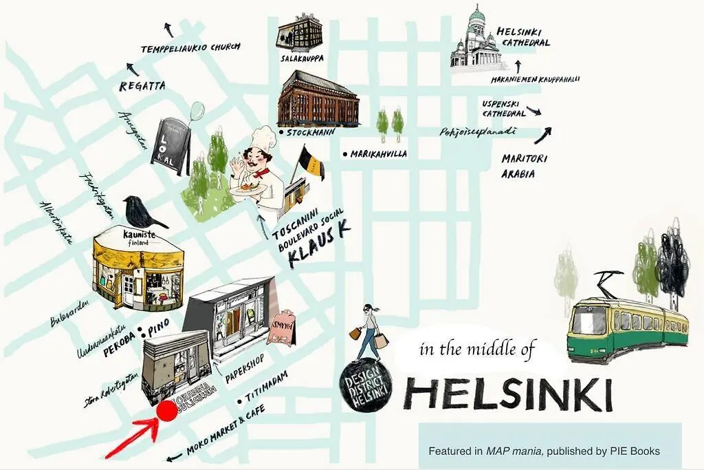 Scandinavian 2-Rooms Apartment City Center Helsinki Finland